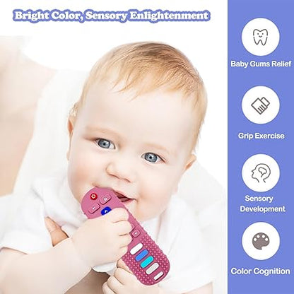 Food Grade Silicone Roku remote Teether for Babies 3- 18 months