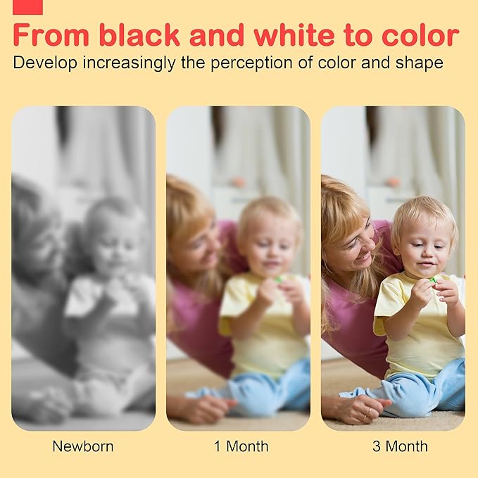 Black and White Baby Toys, High Contrast Newborn Toys 0-3 Months Brain Development, Tummy Time Toys, Soft Baby Book, Infant Visual Stimulation