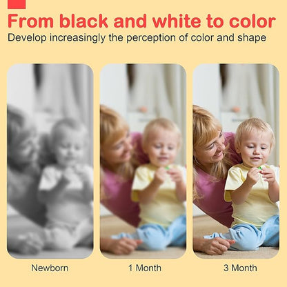 Black and White Baby Toys, High Contrast Newborn Toys 0-3 Months Brain Development, Tummy Time Toys, Soft Baby Book, Infant Visual Stimulation