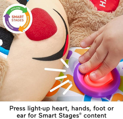 Fisher-Price Baby & Toddler Toy Laugh & Learn Smart Stages Puppy Musical Plush with Lights & Phrases for Infants