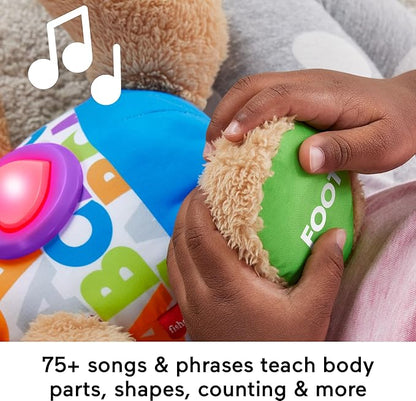 Fisher-Price Baby & Toddler Toy Laugh & Learn Smart Stages Puppy Musical Plush with Lights & Phrases for Infants